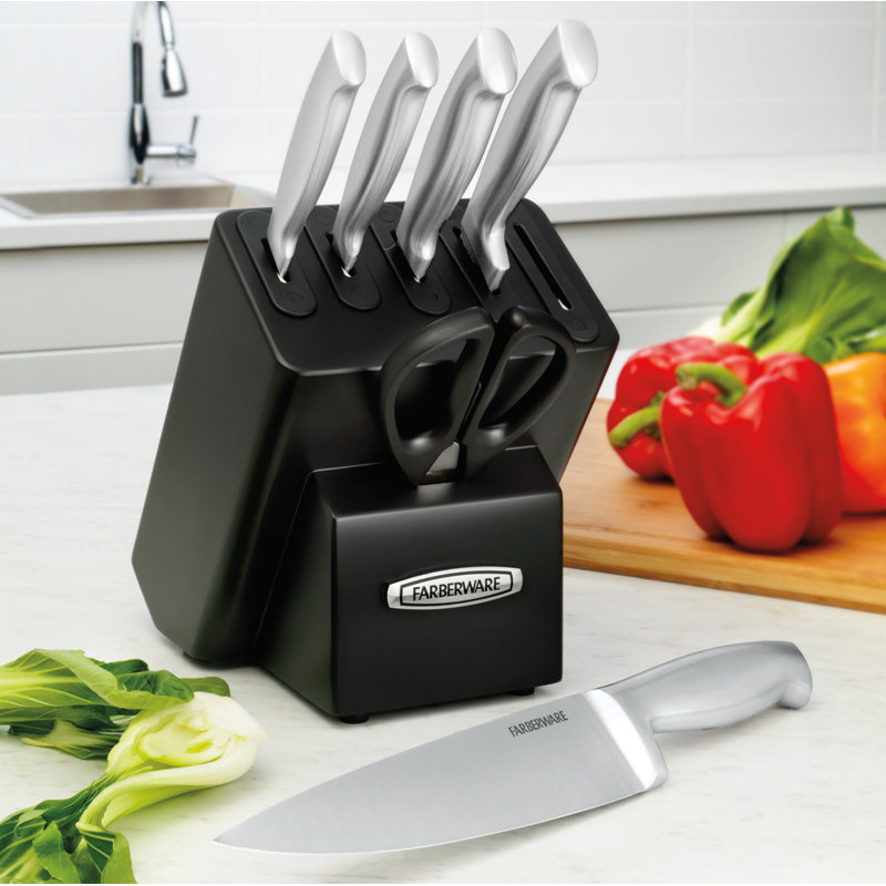 Farberware Edgekeeper 7Piece Knife Block Set Wayfair